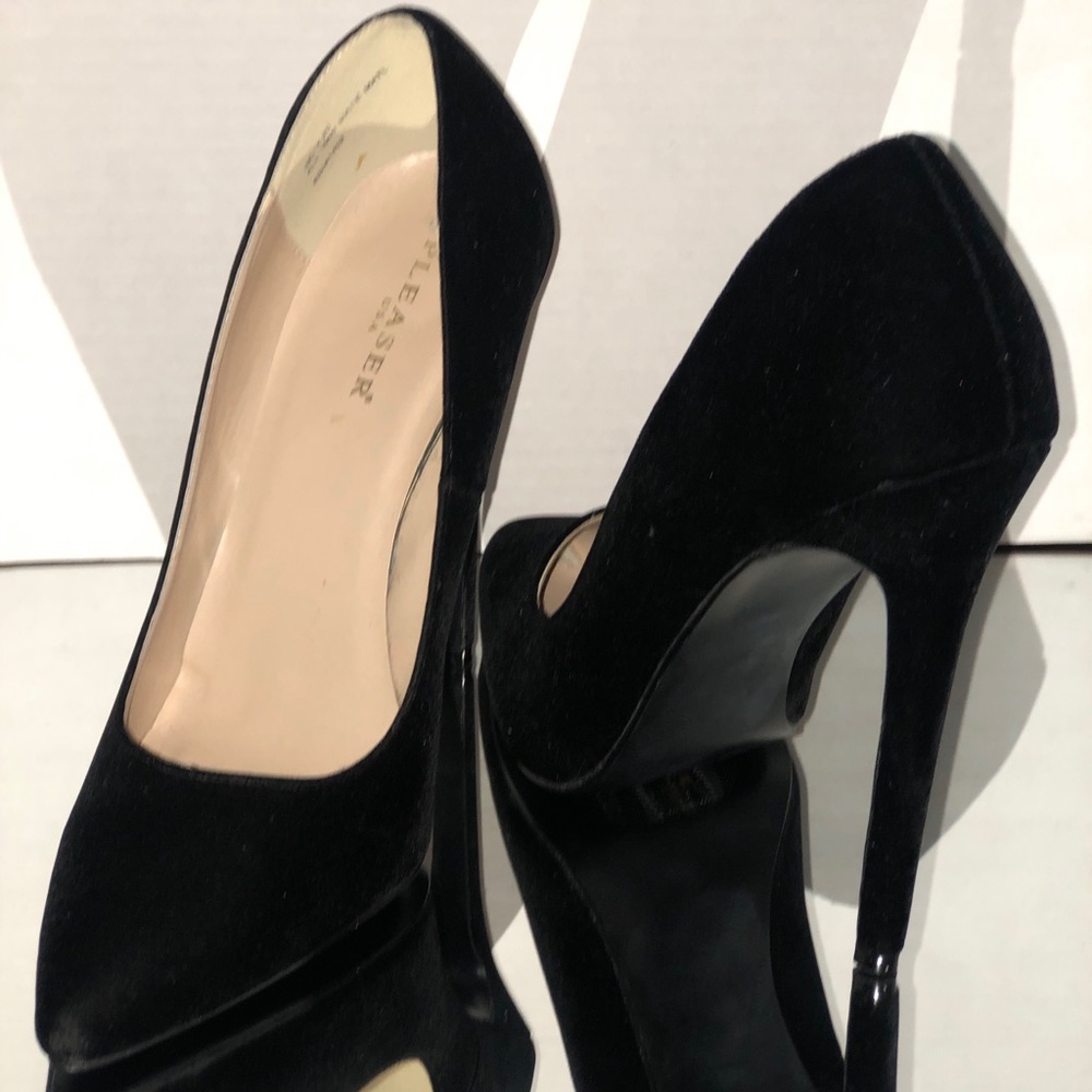 Velvet high heels